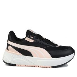 Buty damskie sportowe do chodzenia Puma R78 DISRUPT LT. Białe buty sportowe na co dzień damskie Puma, bez wzorów, z jeansu, trekkingowe. Za 189.00 zł.