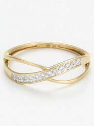 DIAMANTA Złoty pierścionek z diamentami rozmiar: 50. Żółte pierścionki damskie DIAMANTA, z diamentem, złote. Za 763.28 zł.