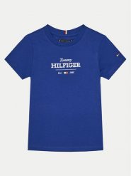 Tommy Hilfiger T-Shirt KB0KB09356 S Niebieski Regular Fit. Niebieskie t-shirty chłopięce Tommy Hilfiger, bez wzorów, z bawełny, bez ramiączek. Za 79.99 zł.