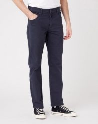 WRANGLER TEXAS MĘSKIE SPODNIE JEANSOWE DARK NAVY W12193XAE 112319293. Niebieskie spodnie materiałowe męskie Wrangler, bez wzorów, z jeansu. Za 209.99 zł.