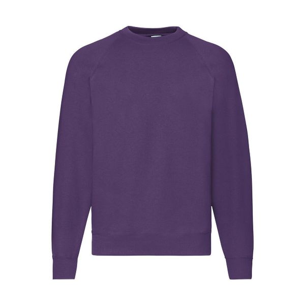 Bluza Fruit of the Loom Classic. Fioletowe bluzy bez kaptura męskie Fruit of the Loom, m, z bawełny. Za 64.40 zł.