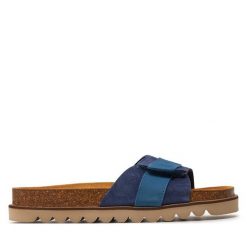 Klapki Dr. Brinkmann. Niebieskie klapki damskie Dr. Brinkmann, bez wzorów, bez obcasa. Za 219.99 zł.