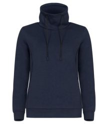 Clique Hobart Women bluza damska z wysokim kołnierzem, miękki materiał. Niebieskie bluzy bez kaptura damskie CLIQUE, xs, z elastanu. Za 188.64 zł.