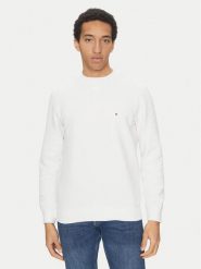 Tommy Hilfiger Bluza Essential MW0MW37232 Biały Regular Fit. Białe bluzy bez kaptura męskie Tommy Hilfiger, m, z bawełny. Za 309.99 zł.