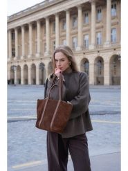 Maison héritage PARIS Skórzany shopper bag "Aurora" w kolorze jasnobrązowym - 24 x 27 x 14 cm rozmiar: onesize. Brązowe shopper bag damskie maison héritage PARIS, bez wzorów, z materiału, na ramię, bez dodatków. Za 304.99 zł.