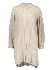 Kaffe Sukienka "Milia" w kolorze zielono-białym rozmiar: 46. Brązowe sukienki damskie Kaffe, na imprezę, s, bez wzorów, z wiskozy, klasyczne, bez kołnierzyka, bez ramiączek, midi. Za 144.95 zł.