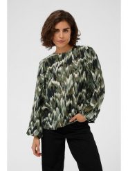 Kaffe Bluzka w kolorze khaki rozmiar: 42. Brązowe bluzki damskie Kaffe, s, bez wzorów, z wiskozy, klasyczne, bez kołnierzyka, bez ramiączek. Za 131.12 zł.