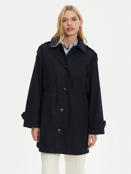 Tommy Hilfiger Parka Essential WW0WW43742 Granatowy Regular Fit. Niebieskie parki damskie Tommy Hilfiger, bez wzorów, z bawełny. Za 619.99 zł.