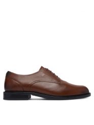 Tommy Hilfiger Półbuty Corporate Dressy Lth FM0FM06023 Brązowy. Brązowe buty wizytowe męskie Tommy Hilfiger, ze skóry, bez zapięcia. Za 649.99 zł.