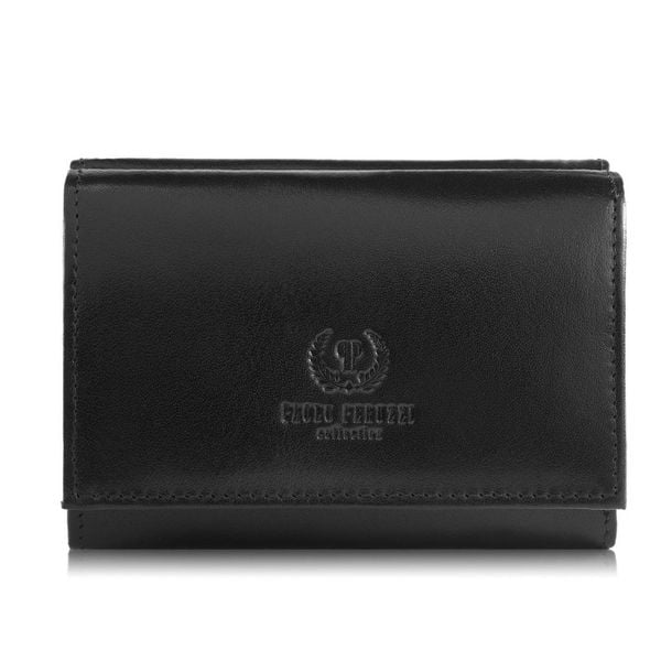 Portfel damski skórzany czarny klasyczny mały Paolo Peruzzi T-32-BL. Czarne portfele damskie Paolo Peruzzi, bez wzorów, ze skóry. Za 67.16 zł.