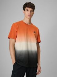 4F T-shirt relaxed z nadrukiem męski - pomarańczowy XL. Brązowe t-shirty męskie 4f, m, bez wzorów, z dzianiny, bez kołnierzyka. Za 89.99 zł.