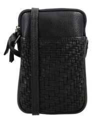 HIDE & STITCHES Skórzana torebka w kolorze czarnym na telefon - 12 x 20 x 4 cm rozmiar: onesize. Czarne torebki klasyczne damskie HIDE & STITCHES, bez wzorów, z materiału, bez dodatków. Za 173.99 zł.