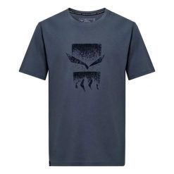 T-shirt Salewa Eagle 3cime. Niebieskie t-shirty męskie Salewa, s, bez wzorów, z bawełny, bez kołnierzyka. Za 231.50 zł.