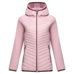 Damska kurtka hybrydowa Regatta Andreson. Czerwone kurtki damskie Regatta, bez wzorów, z puchu, bez kaptura. Za 288.50 zł.