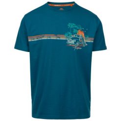 T-shirt Trespass Zama. Niebieskie t-shirty męskie Trespass, l, bez wzorów, z bawełny, bez kołnierzyka. Za 128.60 zł.