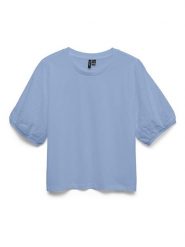 Vero Moda Bluzka w kolorze niebieskim rozmiar: XS. Niebieskie bluzki damskie Vero Moda, xs, bez wzorów, z bawełny, bez kołnierzyka, bez ramiączek. Za 41.49 zł.