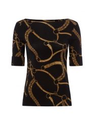 Lauren Ralph Lauren Koszulka Kobiety Bawełna czarny, XL. Czarne t-shirty damskie Lauren Ralph Lauren, xl, bez wzorów, z bawełny, bez kołnierzyka. Za 349.95 zł.