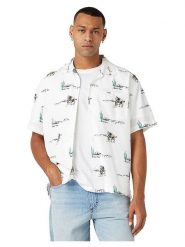 Wrangler Koszula - Regular fit - w kolorze białym rozmiar: XL. Białe koszule męskie Wrangler, xl, bez wzorów, z lyocellu, bez kołnierzyka, bez ramiączek. Za 114.17 zł.