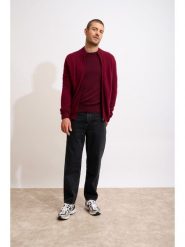 Just Cashmere Kaszmirowy kardigan w kolorze bordowym rozmiar: XL. Czerwone kardigany męskie Just Cashmere, xl, bez wzorów, z kaszmiru, bez kołnierzyka. Za 478.99 zł.