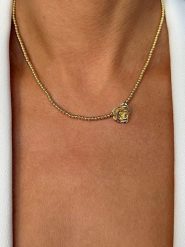 Les Favorites Pozłacany naszyjnik z elementem ozdobnym - dł. 40 cm rozmiar: onesize. Żółte naszyjniki damskie Les Favorites, pozłacane. Za 304.99 zł.