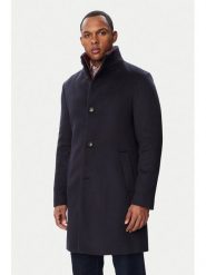 Tommy Hilfiger Płaszcz wełniany MW0MW40767 Granatowy Regular Fit. Niebieskie płaszcze męskie Tommy Hilfiger, na zimę, m, bez wzorów, z wełny. Za 1,699.00 zł.