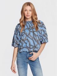 Silvian Heach Bluzka GPP23181BL Niebieski Regular Fit. Niebieskie bluzki damskie Silvian Heach, bez wzorów, z wiskozy, bez ramiączek. Za 769.99 zł.