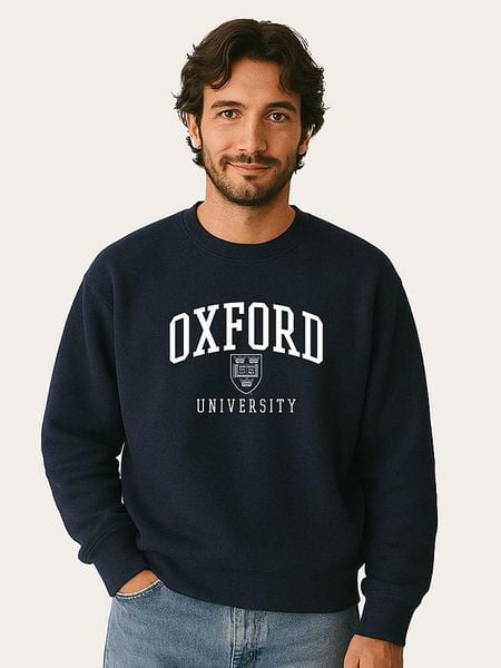 WOOOP Bluza "Oxford University" w kolorze granatowym rozmiar: XL. Niebieskie bluzy bez kaptura damskie Wooop, xl. Za 108.99 zł.