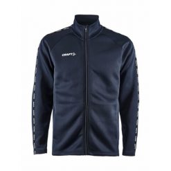 Bluza dresowa z pełnym zamkiem błyskawicznym Craft Squad 2.0. Niebieskie bluzy bez kaptura męskie Craft, xl, z dresówki. Za 244.65 zł.