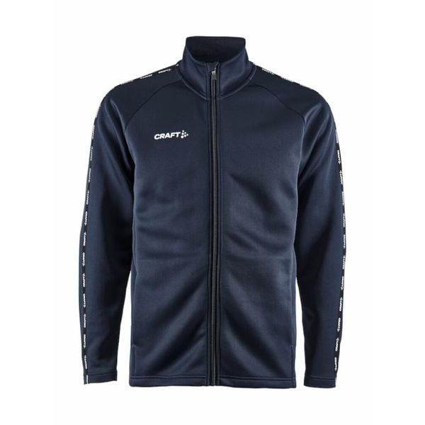 Bluza dresowa z pełnym zamkiem błyskawicznym Craft Squad 2.0. Niebieskie bluzy bez kaptura męskie Craft, xl, z dresówki. Za 244.65 zł.