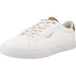 Tenisówki Pepe Jeans Model Kenton Max W Kolor Biały. Białe trampki i tenisówki damskie Pepe Jeans, bez wzorów, z jeansu. Za 249.99 zł.
