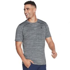 Skechers On the Road Tee, męski t-shirt. Szare t-shirty męskie Skechers, l, bez wzorów, bez kołnierzyka. Za 99.99 zł.