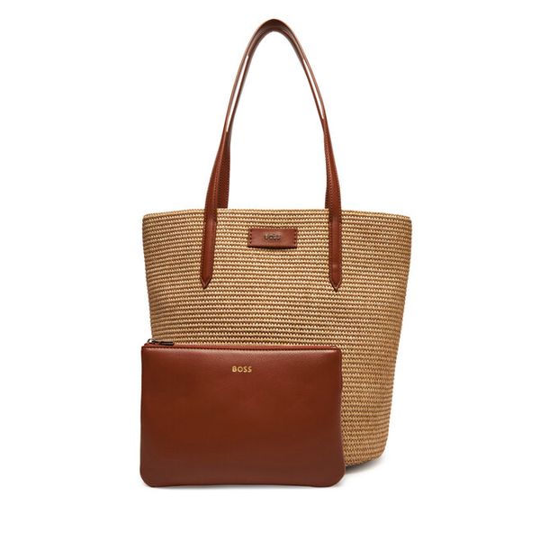 Torebka BOSS. Brązowe torebki klasyczne damskie Boss, bez wzorów, bez dodatków. Za 636.99 zł.