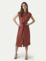 Vero Moda Sukienka koszulowa Mymilo 10282532 Czerwony Regular Fit. Czerwone sukienki damskie Vero Moda, l, bez wzorów, z wiskozy, bez kołnierzyka, bez ramiączek, koszulowe. Za 149.99 zł.