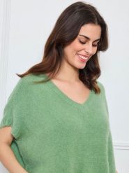 CXL by Christian Lacroix Sweter w kolorze zielonym rozmiar: onesize. Zielone swetry klasyczne damskie CXL by Christian Lacroix, z wełny, bez kołnierzyka. Za 173.99 zł.