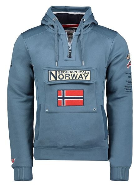 Geographical Norway Bluza "Gymclass" w kolorze niebieskim rozmiar: XXL. Niebieskie bluzy z kapturem męskie Geographical Norway, xxl. Za 87.40 zł.