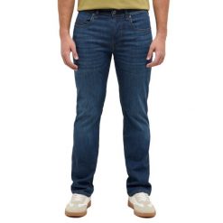 Męskie Spodnie Jeansowe Mustang Style Tramper Straight ULW Denim Blue 1017441 5000 803. Niebieskie spodnie materiałowe męskie Mustang, bez wzorów, z denimu. Za 179.99 zł.