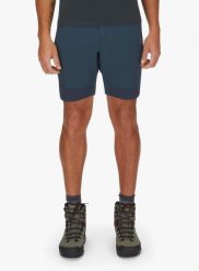 Spodenki turystyczne męskie Rab Torque Mountain Shorts. Niebieskie szorty męskie RAB, z tkaniny, bez kołnierzyka. Za 425.30 zł.