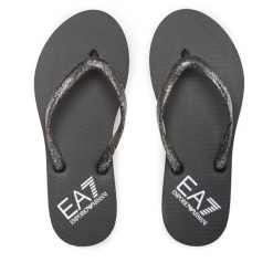 Japonki EA7 Emporio Armani. Czarne klapki damskie EA7 Emporio Armani, bez wzorów, bez obcasa. Za 179.99 zł.