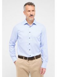 Eterna Koszula - Slim fit - w kolorze błękitnym rozmiar: 38. Niebieskie koszule męskie Eterna, bez wzorów, z bawełny, bez kołnierzyka, bez ramiączek. Za 114.44 zł.