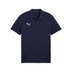 Koszulka sportowa męska Puma Team Goal Casuals Polo. Niebieskie koszulki polo męskie Puma, m, z bawełny, bez ramiączek, do piłki nożnej. Za 127.20 zł.