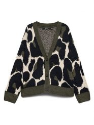 Vero Moda Kardigan w kolorze czarno-kremowo-oliwkowym rozmiar: XS. Brązowe kardigany damskie Vero Moda, xs, bez wzorów, ze splotem. Za 99.95 zł.