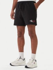 Tommy Jeans Szorty sportowe Signature DM0DM23017 Czarny Regular Fit. Czarne szorty męskie Tommy Jeans, m, z bawełny. Za 249.99 zł.