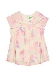 United Colors Of Benetton Sukienka codzienna 4HYUGV02B Różowy Regular Fit. Czerwone sukienki dziewczęce United Colors Of Benetton, bez wzorów, z bawełny, bez ramiączek. Za 109.99 zł.