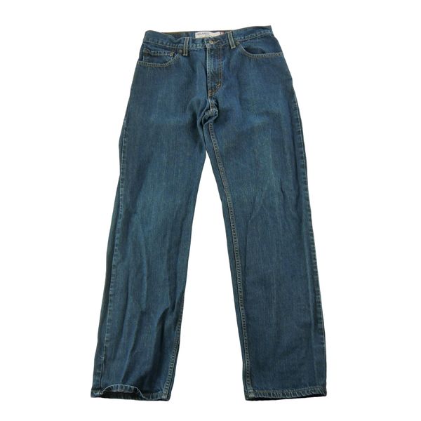 Second life - Levi Strauss spodnie męskie 559 Relaxed - Jak nowy. Niebieskie spodnie materiałowe męskie Levi's, bez wzorów, z jeansu, casualowe. Za 127.76 zł.