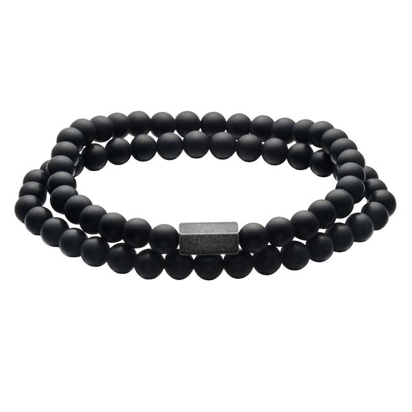 True Rebels Set (Armbänder 2er) Stal nierdzewna Retro Biżuteria męska 1 ct Męskie. Czarna biżuteria dla mężczyzn True Rebels, z agatem, ze stali. Za 169.99 zł.