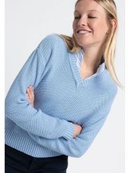 More & More Sweter w kolorze błękitnym rozmiar: 44. Niebieskie swetry klasyczne damskie MORE & MORE, bez kołnierzyka. Za 100.28 zł.