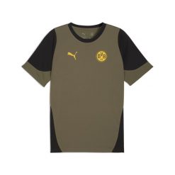 Męska koszulka treningowa Borussia Dortmund PUMA Loden Green Black. Czarne t-shirty sportowe męskie Puma, l, bez ramiączek, do piłki nożnej. Za 229.00 zł.