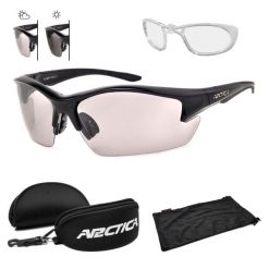 Okulary przeciwsłoneczne polaryzacyjne fotochromowe Arctica Performance S-148FP. Czarne okulary przeciwsłoneczne męskie ARCTICA, z gumy. Za 235.00 zł.