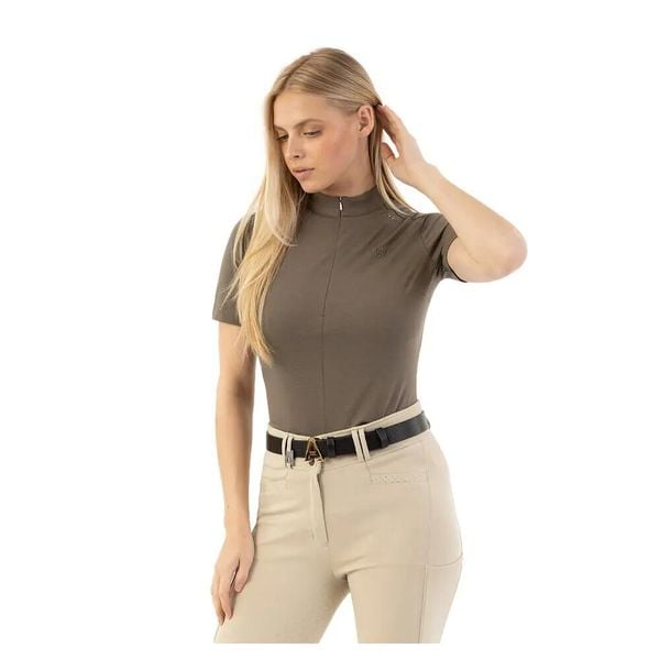 Damska koszula do jazdy konnej ANKY ATC261204. Brązowe koszule damskie ANKY, bez wzorów, sportowe, bez kołnierzyka, bez ramiączek. Za 354.50 zł.