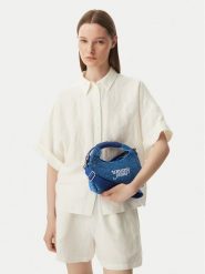 Tommy Jeans Torebka Tjw Summer Crochet Crossover AW0AW18779 Niebieski. Niebieskie torebki klasyczne damskie Tommy Jeans, bez wzorów, z jeansu, bez dodatków. Za 409.99 zł.